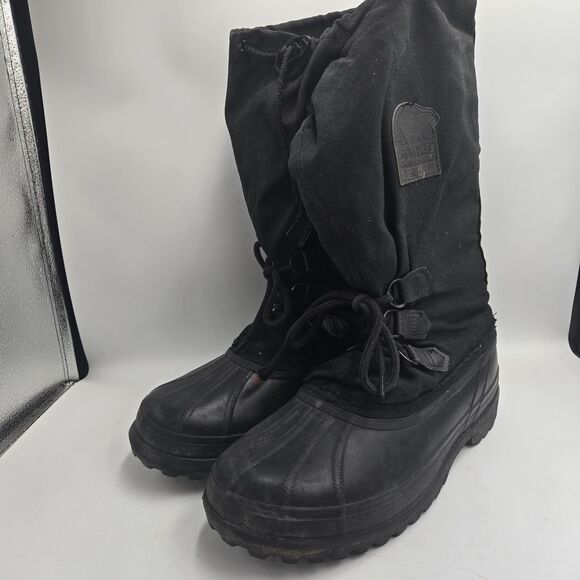 SOREL Bear Glacier Black Boots w/wool Inserts Men’s Size 10 Winter Snow Boots main image 5